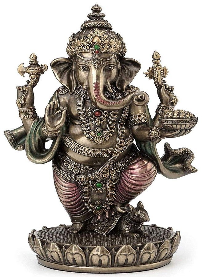 JFSM INC Standing Ganesh (Ganesha) Hindu Elephant God of Success Statue, 7 1/2-inch - Image 1